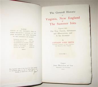 (VIRGINIA.) Smith, John, Captain. The Generall Historie of Virginia, New England & the Summer Isles.